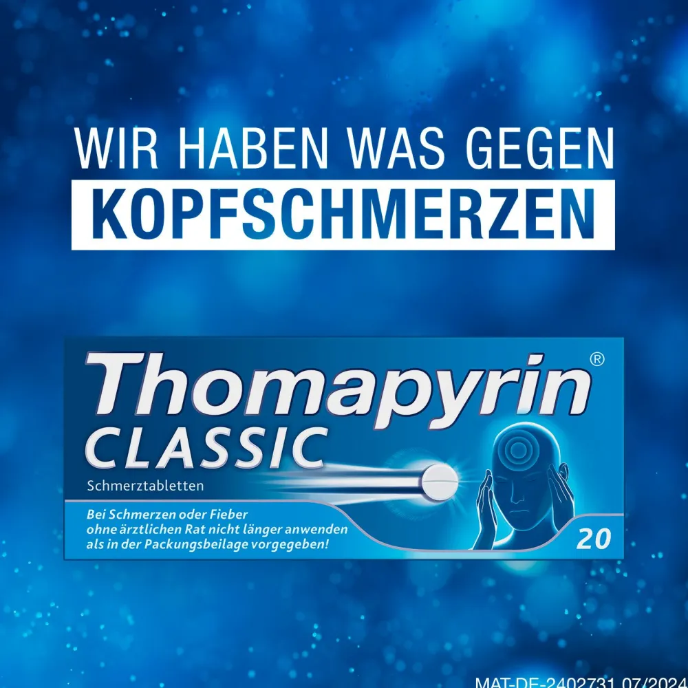 Classic 2x 20Stk. | schnelle Hilfe bei akuten leichten bis mäßigen Kopfschmerzen|Thomapyrin Best