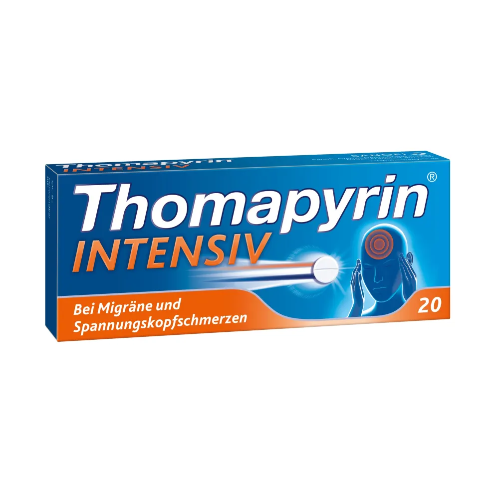 Thomapyrin INTENSIV 2x 20Stk. I starke Hilfe bei Kopfschmerzen und Migräne| New