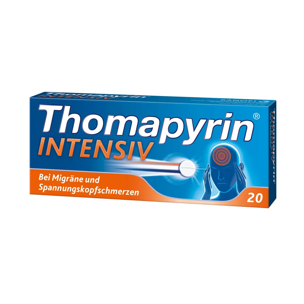 Thomapyrin INTENSIV 2x 20Stk. I starke Hilfe bei Kopfschmerzen und Migräne| New