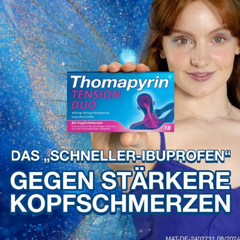 Tension Duo 18Stk. | schnelle Hilfe bei stärkeren Kopfschmerzen | Ibu + Coffein>Thomapyrin Sale