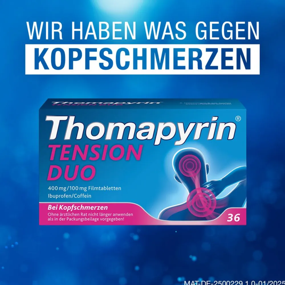 Tension Duo 18Stk. | schnelle Hilfe bei stärkeren Kopfschmerzen | Ibu + Coffein>Thomapyrin Sale
