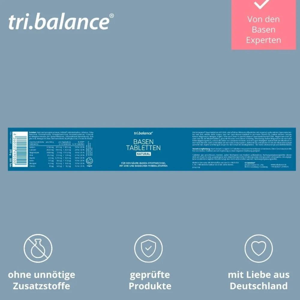 tri.balance® Basentabletten NATURAL> Hot