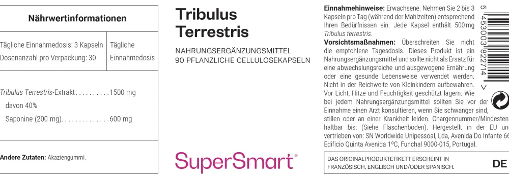 Tribulus terrestris - SuperSmart> Online