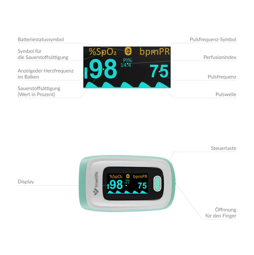 TrueLife Oximeter X5 BT – Pulsoximeter mit Bluetooth> Sale