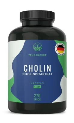 ® Cholinbitartrat Kapseln - Cholin hochdosiert - 3 Monate Vorrat>TRUE NATURE Discount