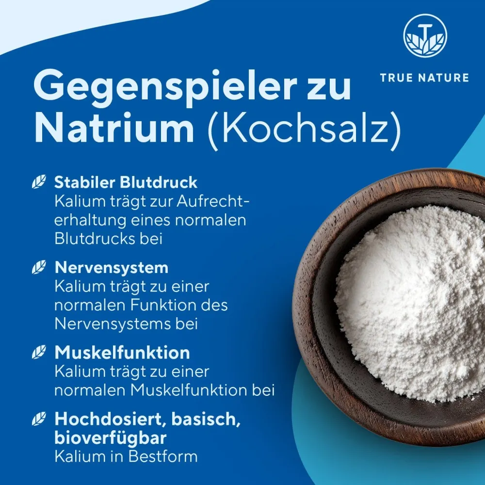® Kalium Kapseln aus Kaliumcitrat - Elektrolyte Kapseln|TRUE NATURE Clearance