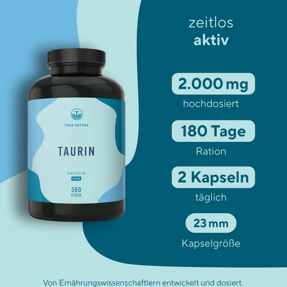 ® Taurin Kapseln - Vegan & Made in Germany>TRUE NATURE New