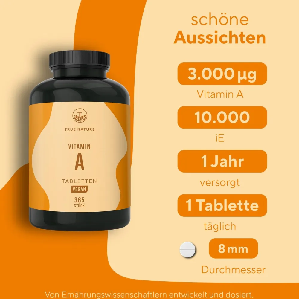 ® Vitamin A Tabletten - Augenvitamine Vegan & Made in Germany>TRUE NATURE Hot
