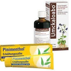 Umckaloabo® Lösung + Pinimenthol® Erkältungssalbe| Discount