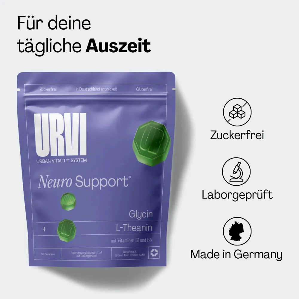 URVI® Neuro Support - mit L-Theanin, Glycin, Vitamin B1 & B6> Best