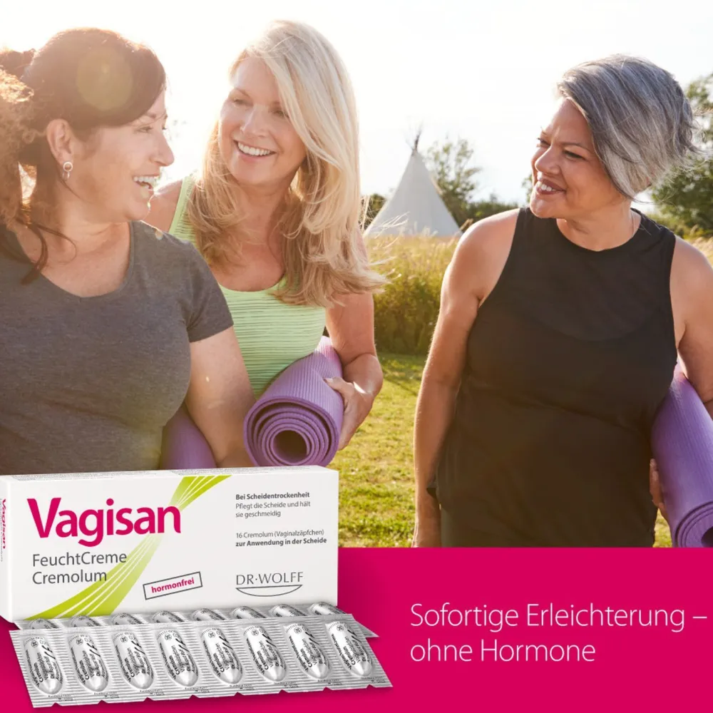FeuchtCreme Cremolum: Hormonfreies Vaginalzäpfchen bei trockener Scheide – schnelle Linderung & einfache Anwendung>Vagisan New