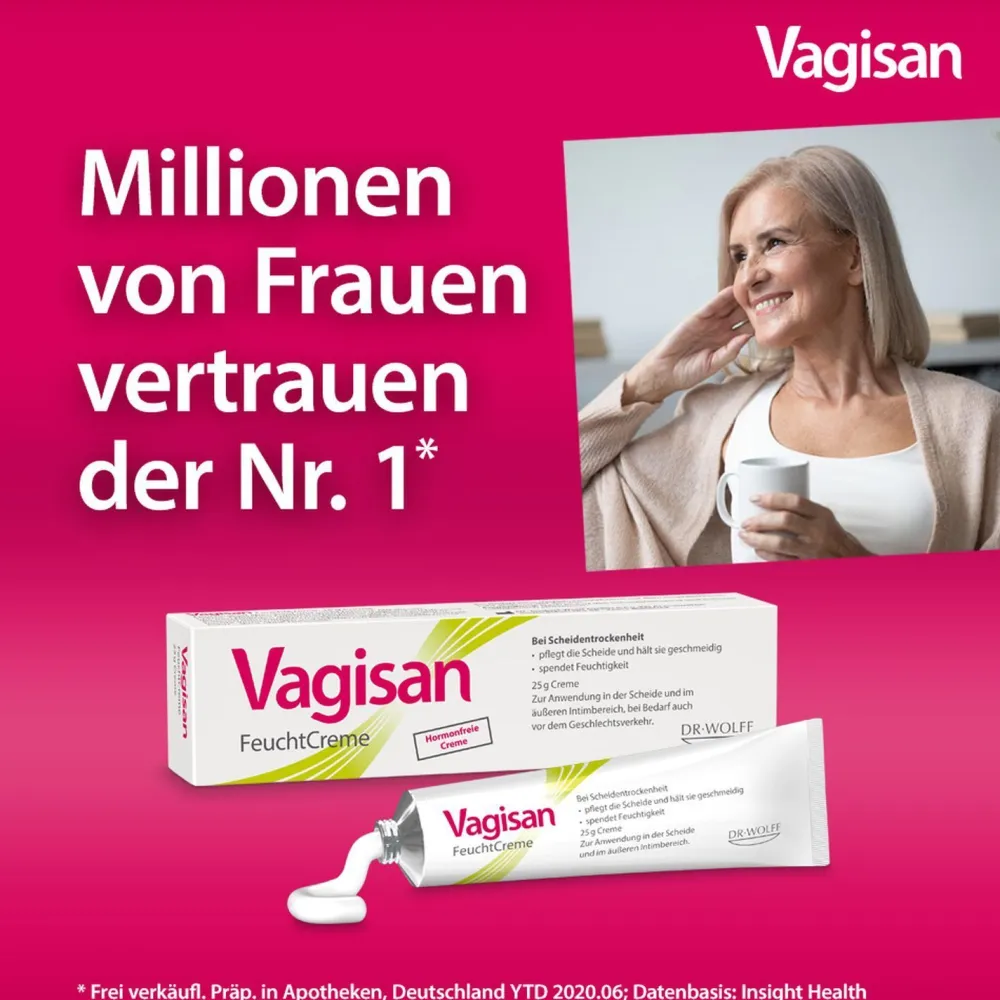 FeuchtCreme: Hormonfreie Vaginalcreme bei Scheidentrockenheit – auch als Gleitmittel anwendbar|Vagisan Clearance