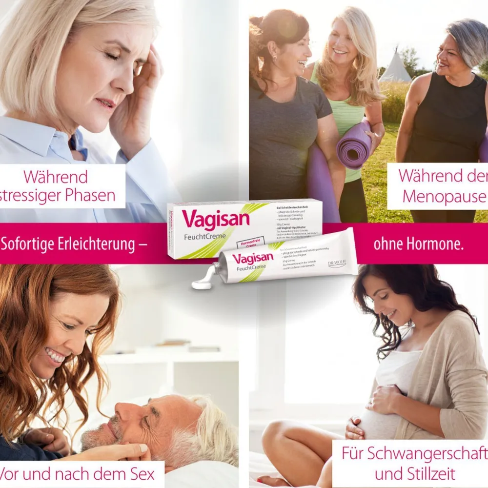 FeuchtCreme: Hormonfreie Vaginalcreme bei Scheidentrockenheit – auch als Gleitmittel anwendbar|Vagisan Clearance