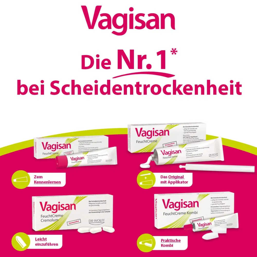 FeuchtCreme: Hormonfreie Vaginalcreme bei Scheidentrockenheit – auch als Gleitmittel anwendbar|Vagisan Clearance