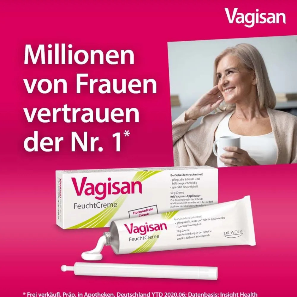 Vagisan FeuchtCreme – Hormonfreie Vaginalcreme gegen Scheidentrockenheit, auch als Gleitcreme anwendbar> Clearance