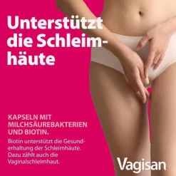 Milchsäurebakterien mit Biotin: Kapseln zur Unterstützung einer gesunden Vaginalschleimhaut>Vagisan Discount