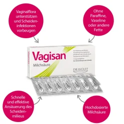 Vagisan Milchsäure: Zäpfchen zur Stabilisierung des natürlichen vaginalen pH-Werts> Outlet