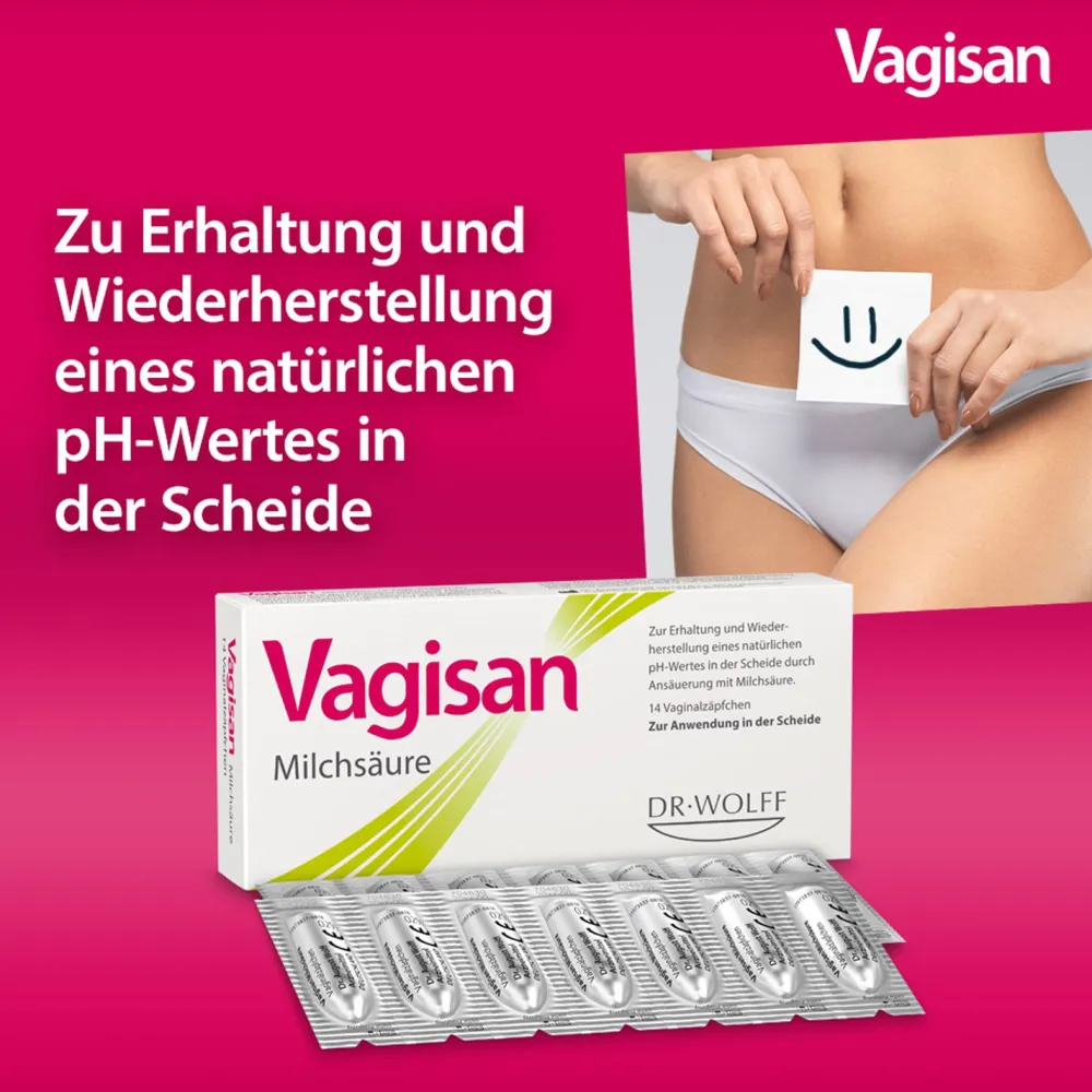 Vagisan Milchsäure: Zäpfchen zur Stabilisierung des natürlichen vaginalen pH-Werts> Outlet