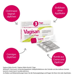 Vagisan Myko Kombi 3 Tage – Zäpfchen und Creme zur Behandlung von Scheidenpilz>Clotrimazol Discount