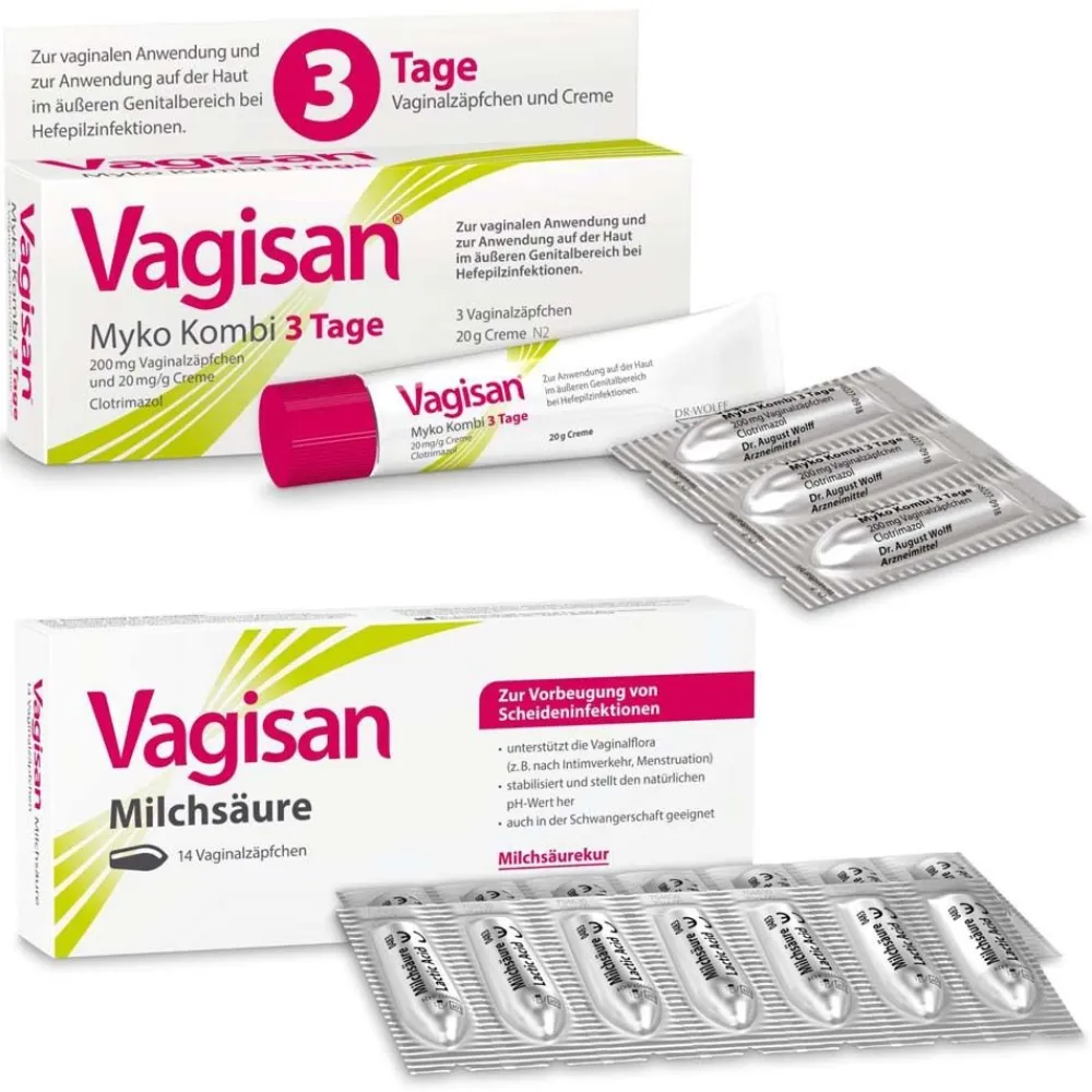 Myko Kombi 3 Tage + Milchsäure Set bei Scheidenpilz>Vagisan Sale