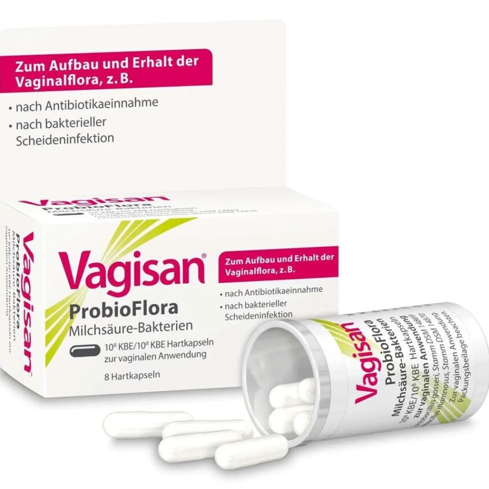 ProbioFlora Milchsäure-Bakterien: Vaginalkapseln zum Aufbau der Scheidenflora und Wiederherstellung des natürlichen vaginalen pH-Werts|Vagisan Outlet
