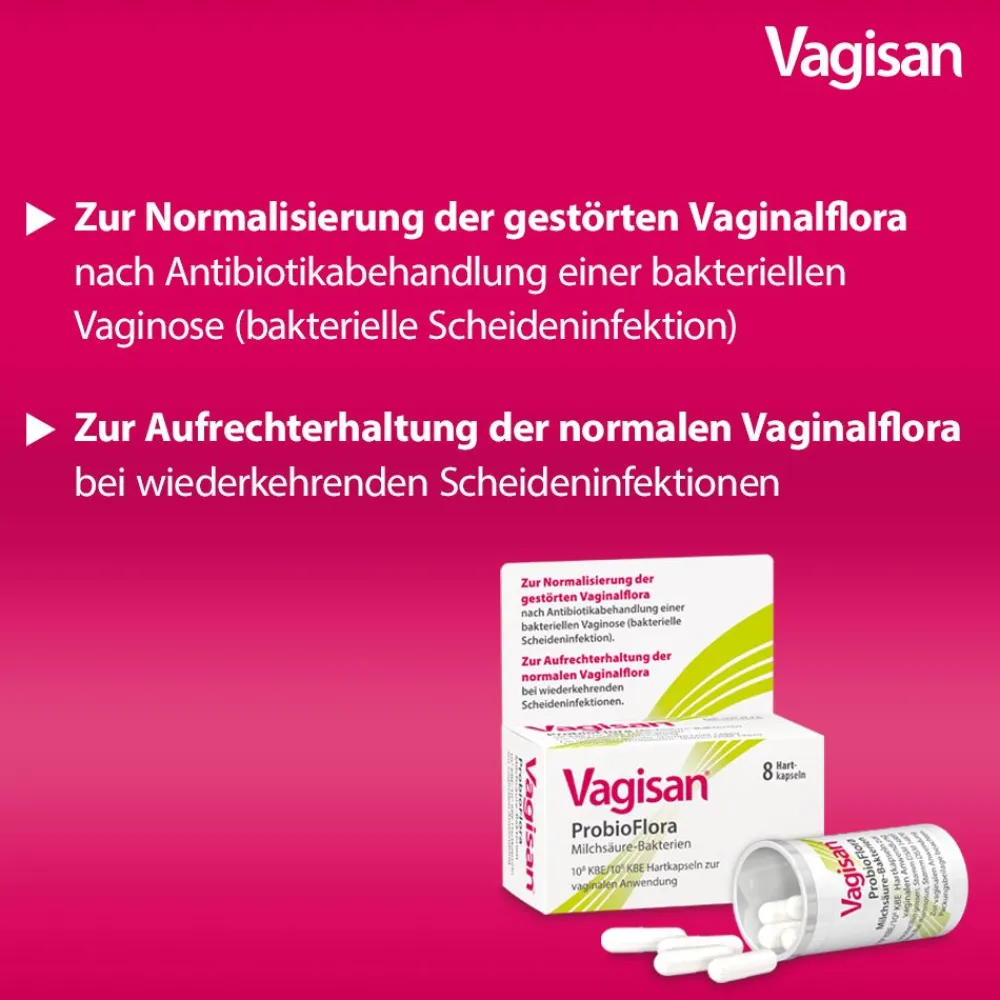 ProbioFlora Milchsäure-Bakterien: Vaginalkapseln zum Aufbau der Scheidenflora und Wiederherstellung des natürlichen vaginalen pH-Werts|Vagisan Outlet