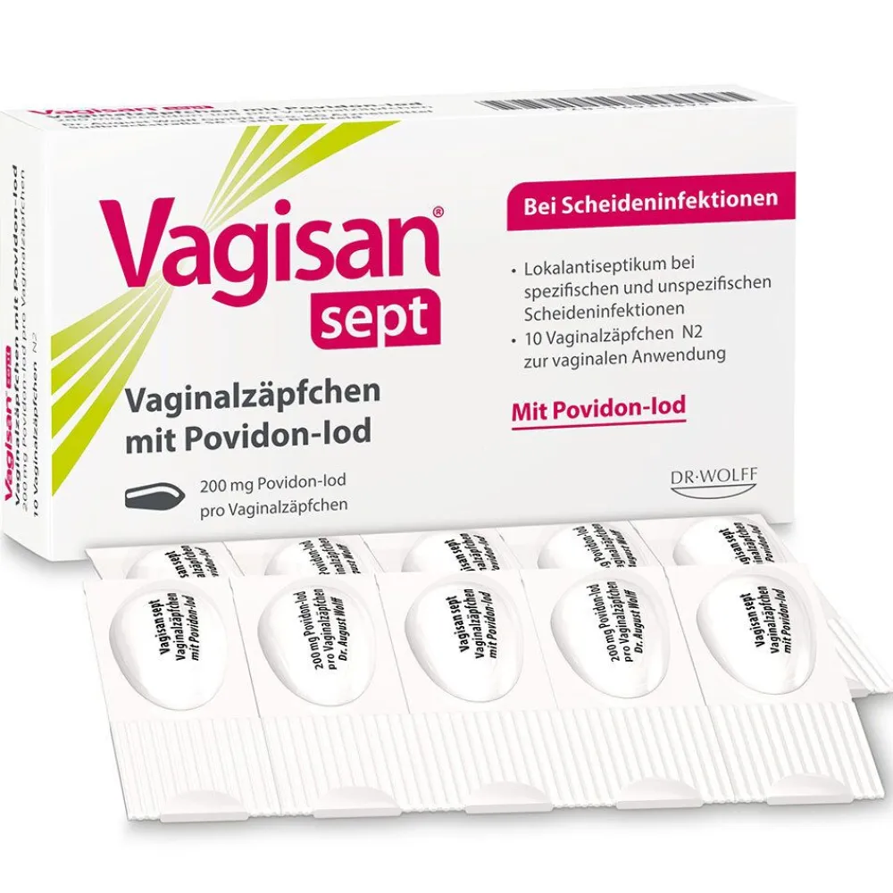 sept: Antiseptische Vaginalzäpfchen mit Povidon-Iod bei Scheideninfektionen>Vagisan Outlet