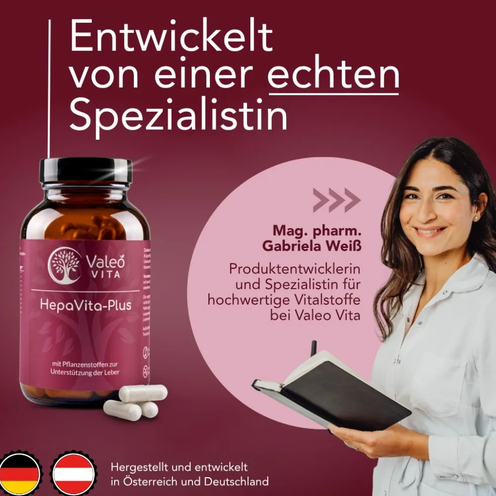 Valeo Vita® HepaVita-Plus - Leberkomplex mit Mariendistel, Artischocke, Löwenzahn & Alpha-Liponsäure| New