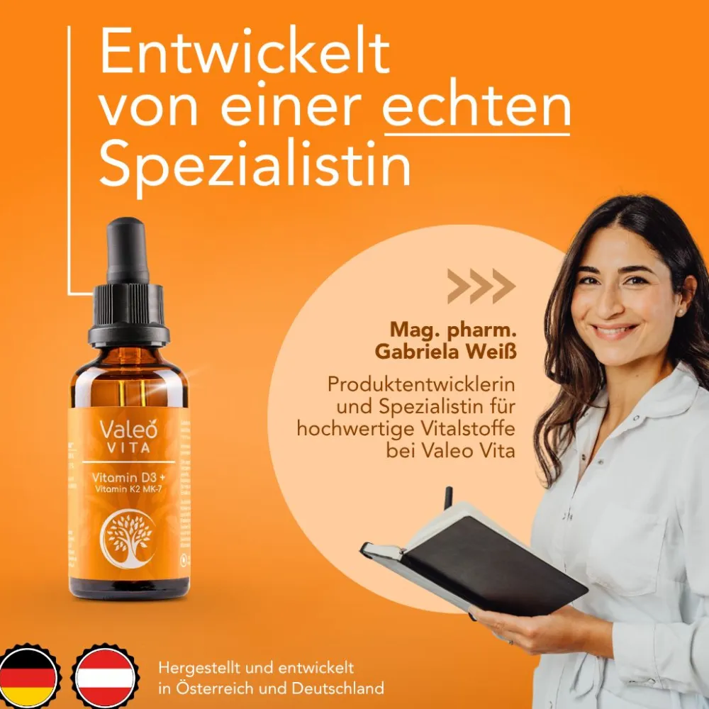 Valeo Vita® Vitamin D3+K2 (Tropfen)| Hot