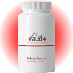 Vaud ® Folate Forte | Folsäure Tabletten | 400 µg Folat hochdosiert Kinderwunsch & Schwangerschaft|