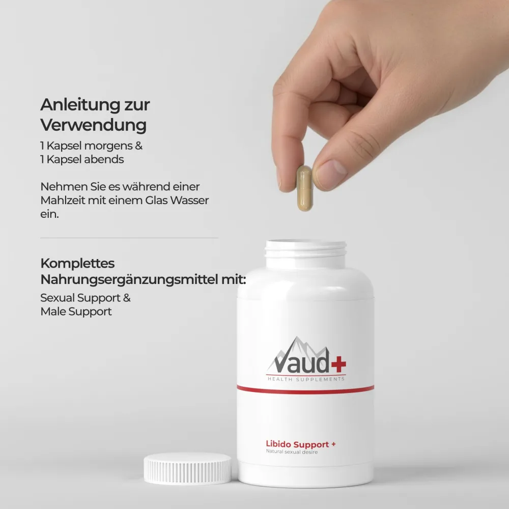Vaud ® Libido Support | Maca Kapseln | Hochdosiert 1000 mg als Libido Booster für Frau & Mann> Online