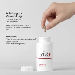 Vaud ® Pregnancy Support | Kinderwunsch Vitamine Frauen | Schwangerschaftsvitamine für Frauen| Best