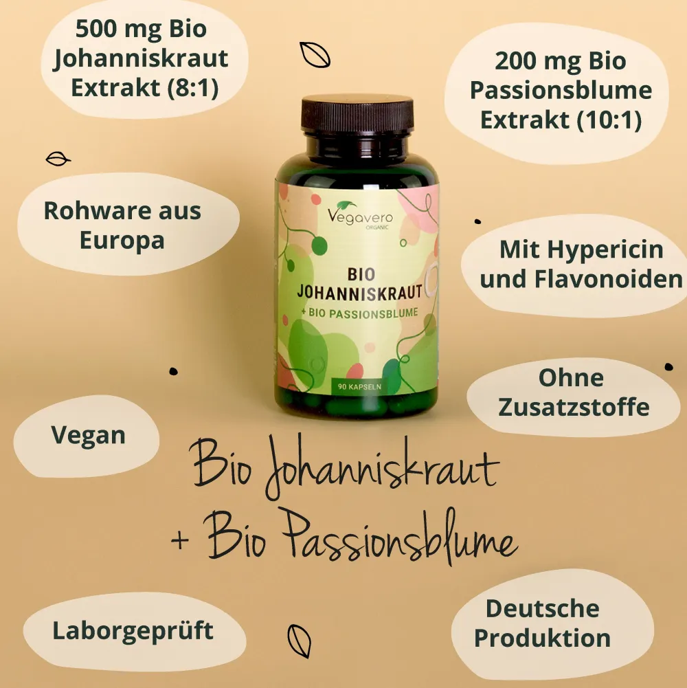 Johanniskraut mit Passionsblume BIO>vegavero