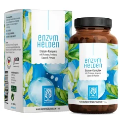 Verdauungsenzyme Enzym Komplex 120 vegane Kapseln Protease α-Amylase Lipase Enzymhelden NATURTREU®> Clearance