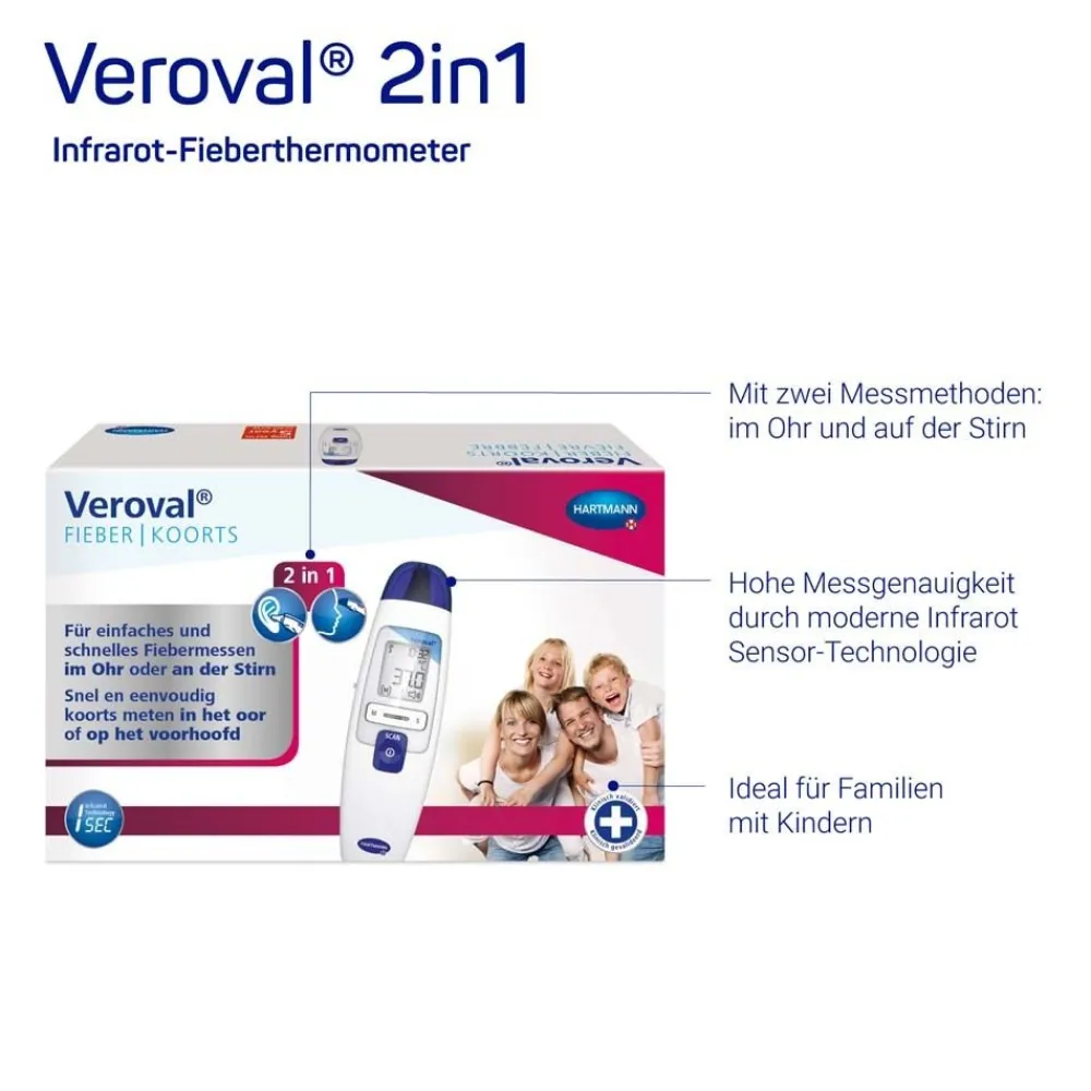 ® 2in1 Infrarot-Fieberthermometer DS 22|Veroval Clearance