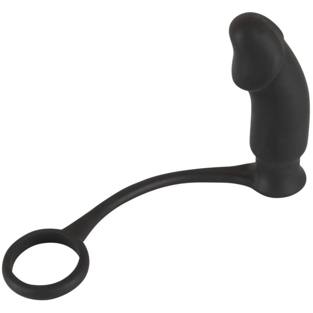 Vibro-Penisring „Ring + Plug“ | Penis-/Hodenring mit Vibro-Analplug |>BLACK VELVETS New