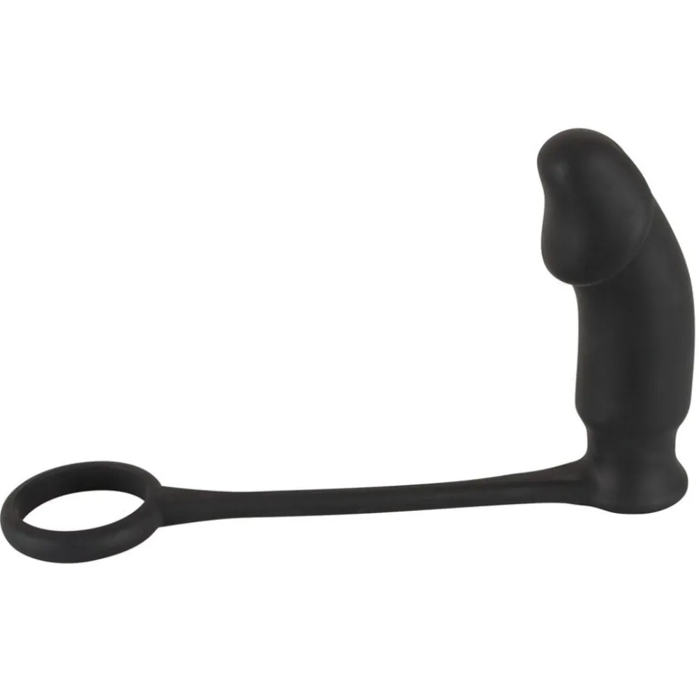 Vibro-Penisring „Ring + Plug“ | Penis-/Hodenring mit Vibro-Analplug |>BLACK VELVETS New