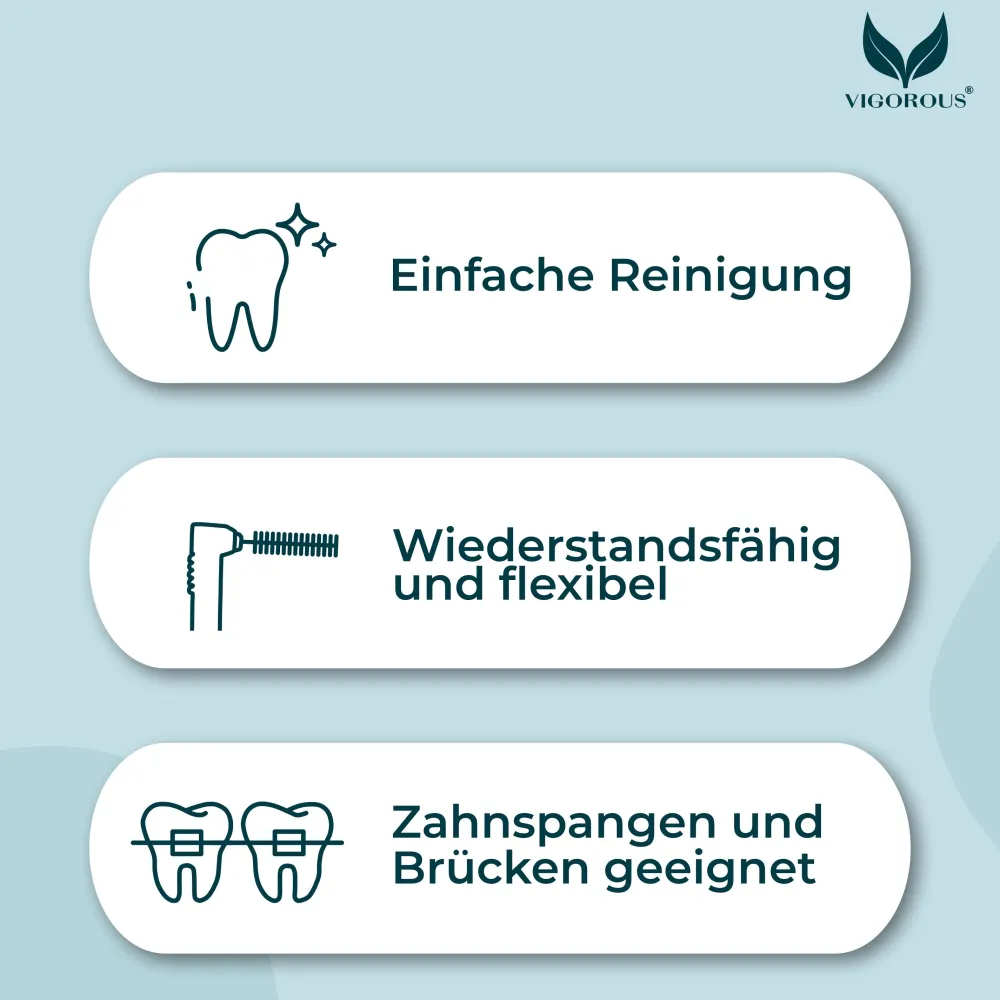 VIGOROUS® Interdentalbürsten L-Form ISO 2 (0,5 mm)| Sale