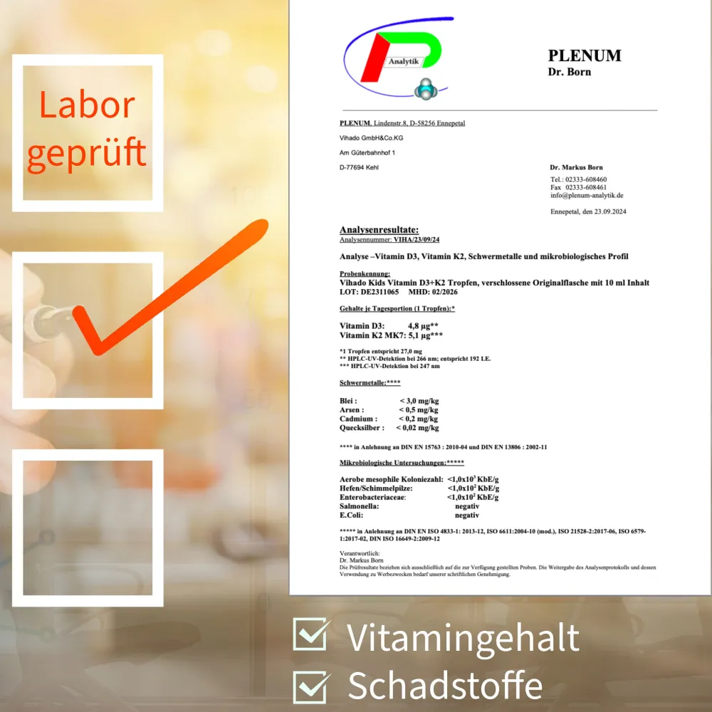 Vihado Vitamin D3 + K2 für Kinder| Sale