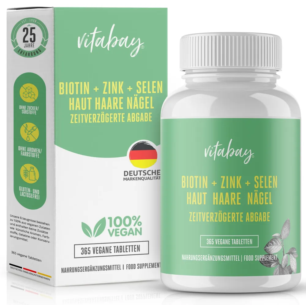 Biotin 10 mg Depot + Selen 110 mcg + Zink 10 mg>vitabay Clearance