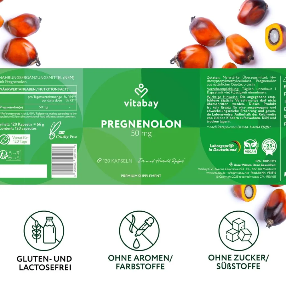 Pregnenolon 50 mg|vitabay