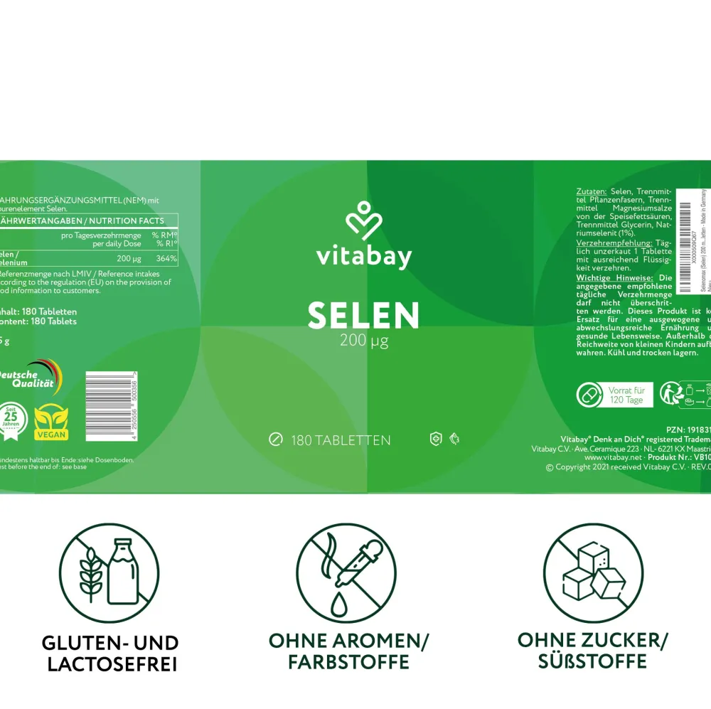 Selen 200 µg>vitabay Online