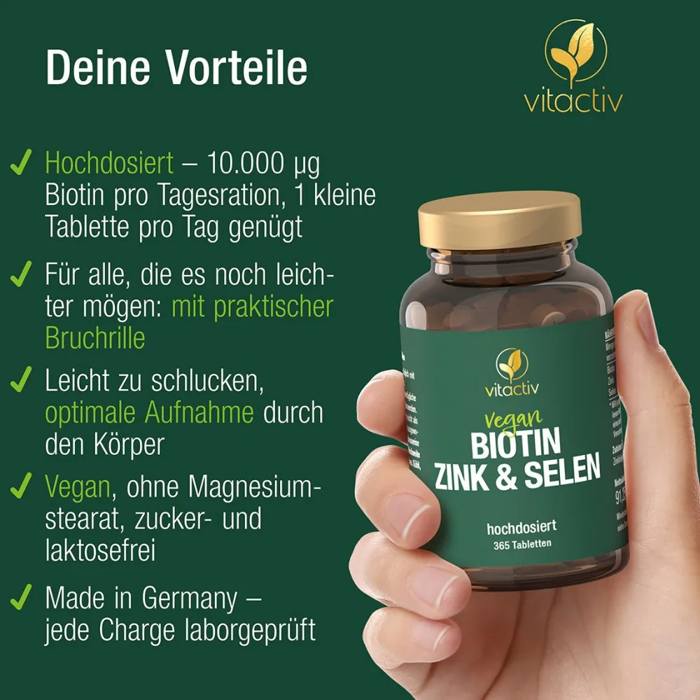 vitactiv Biotin Selen & Zink vegan> Clearance