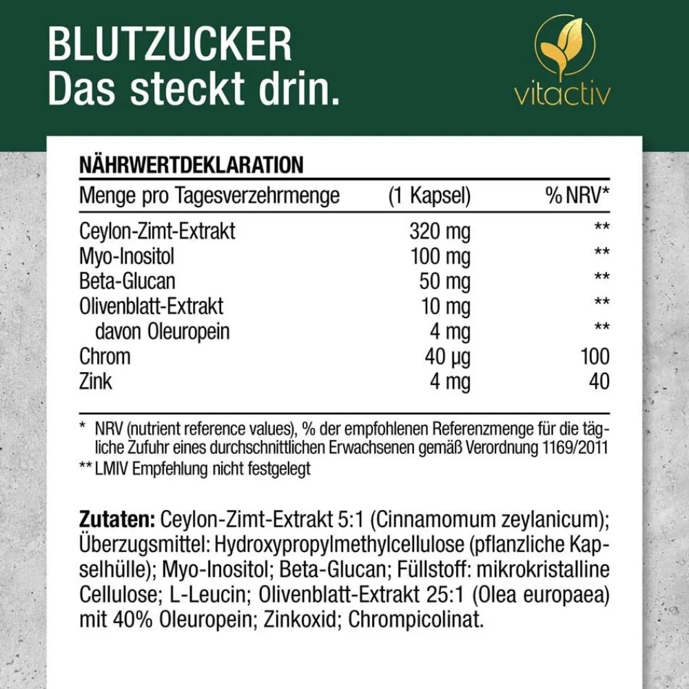 vitactiv Blutzucker Kapseln> Hot