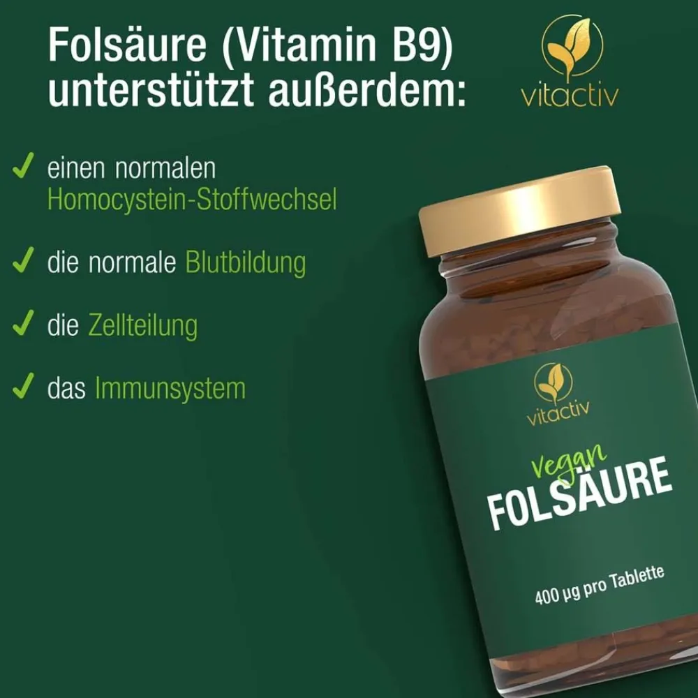 Vitactiv Folsäure Tabletten 400 µg| Online