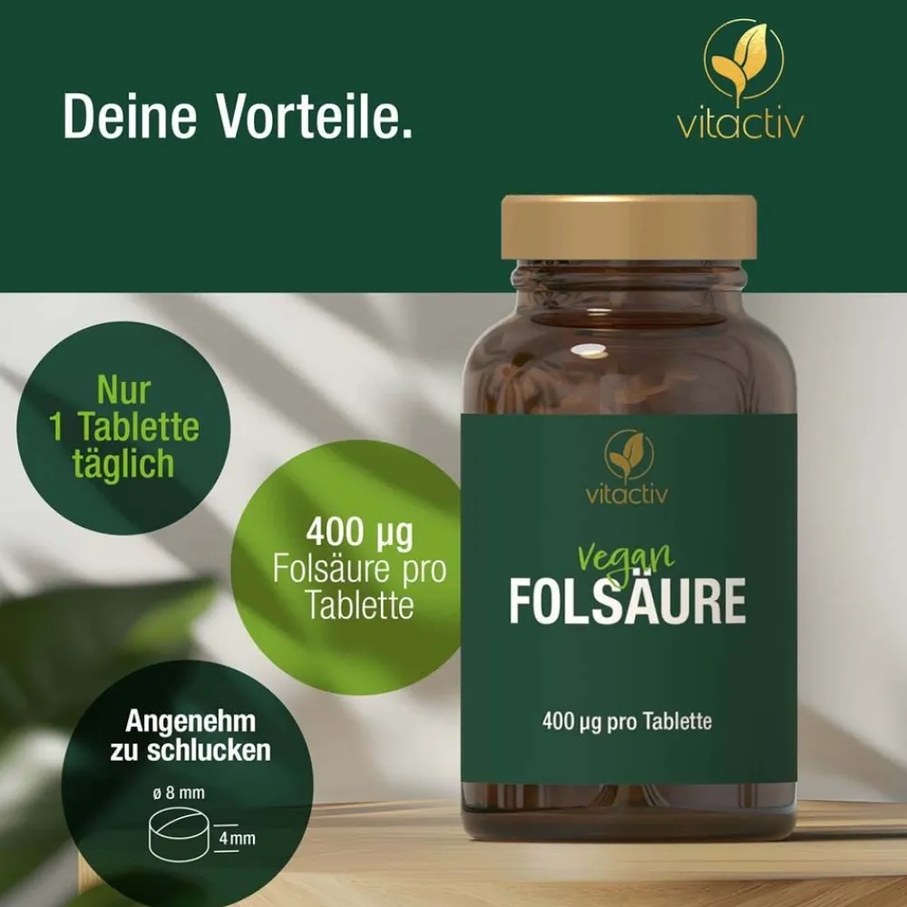 Vitactiv Folsäure Tabletten 400 µg| Online