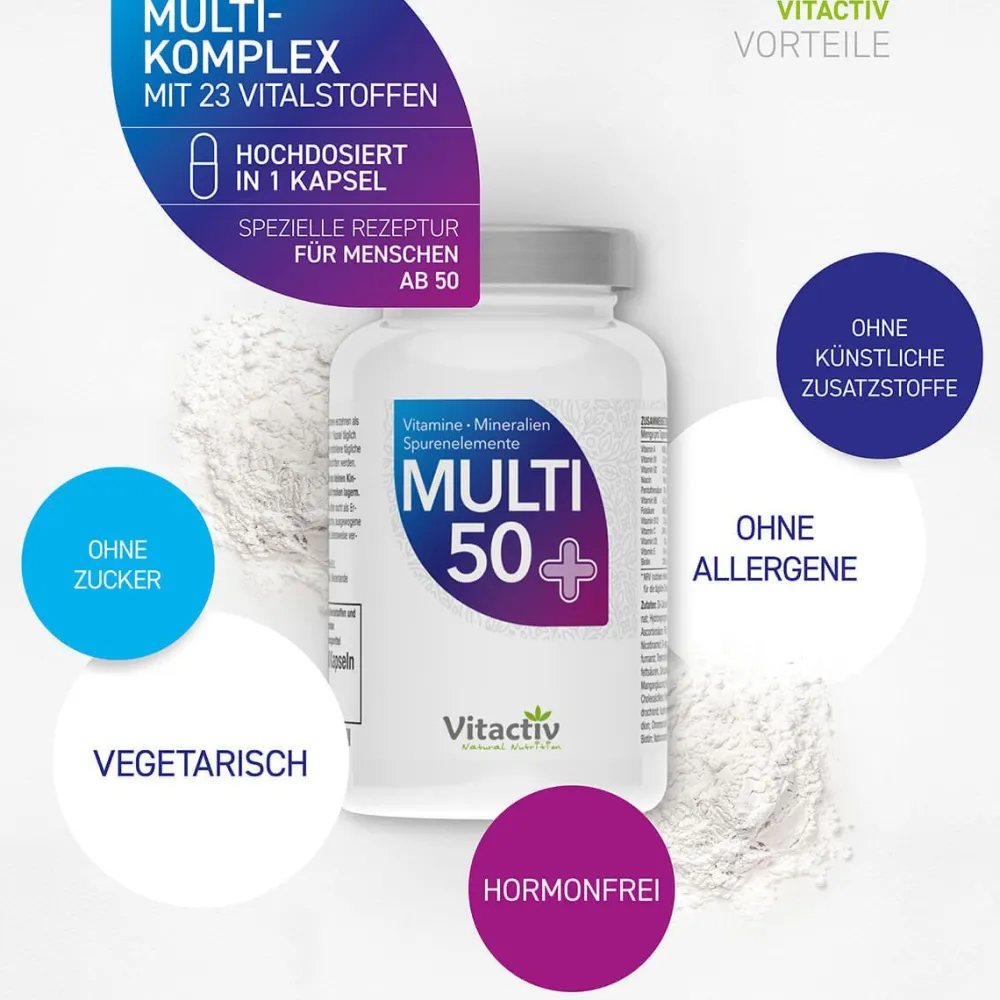 MULTI 50+ Vitamin- & Mineralstoff-Komplex|Vitactiv New
