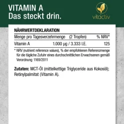 Vitactiv VITAMIN A TROPFEN 3.333 I.E|
