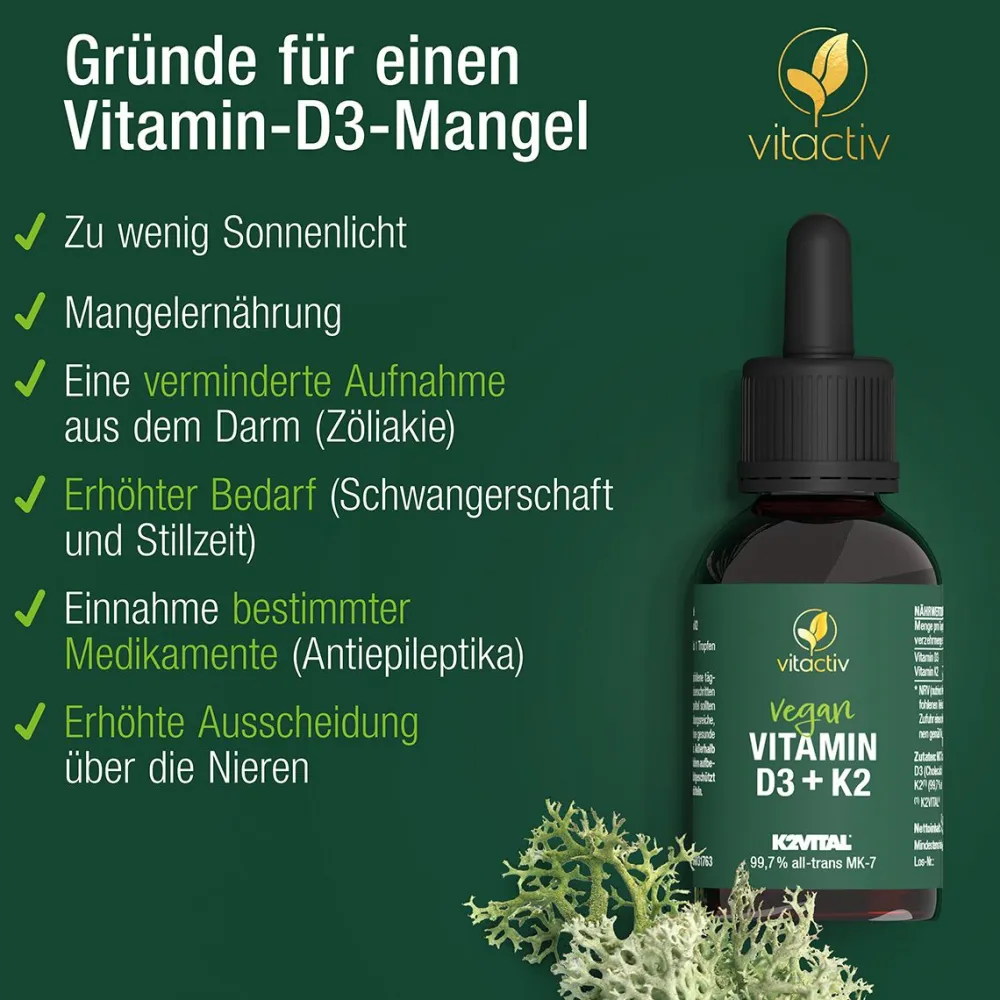 Vitactiv - VITAMIN D3 + K2 TROPFEN> Discount