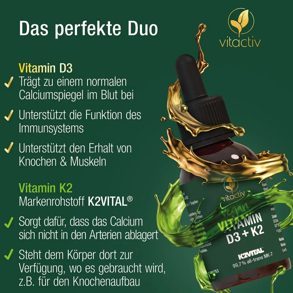 Vitactiv - VITAMIN D3 + K2 TROPFEN> Discount